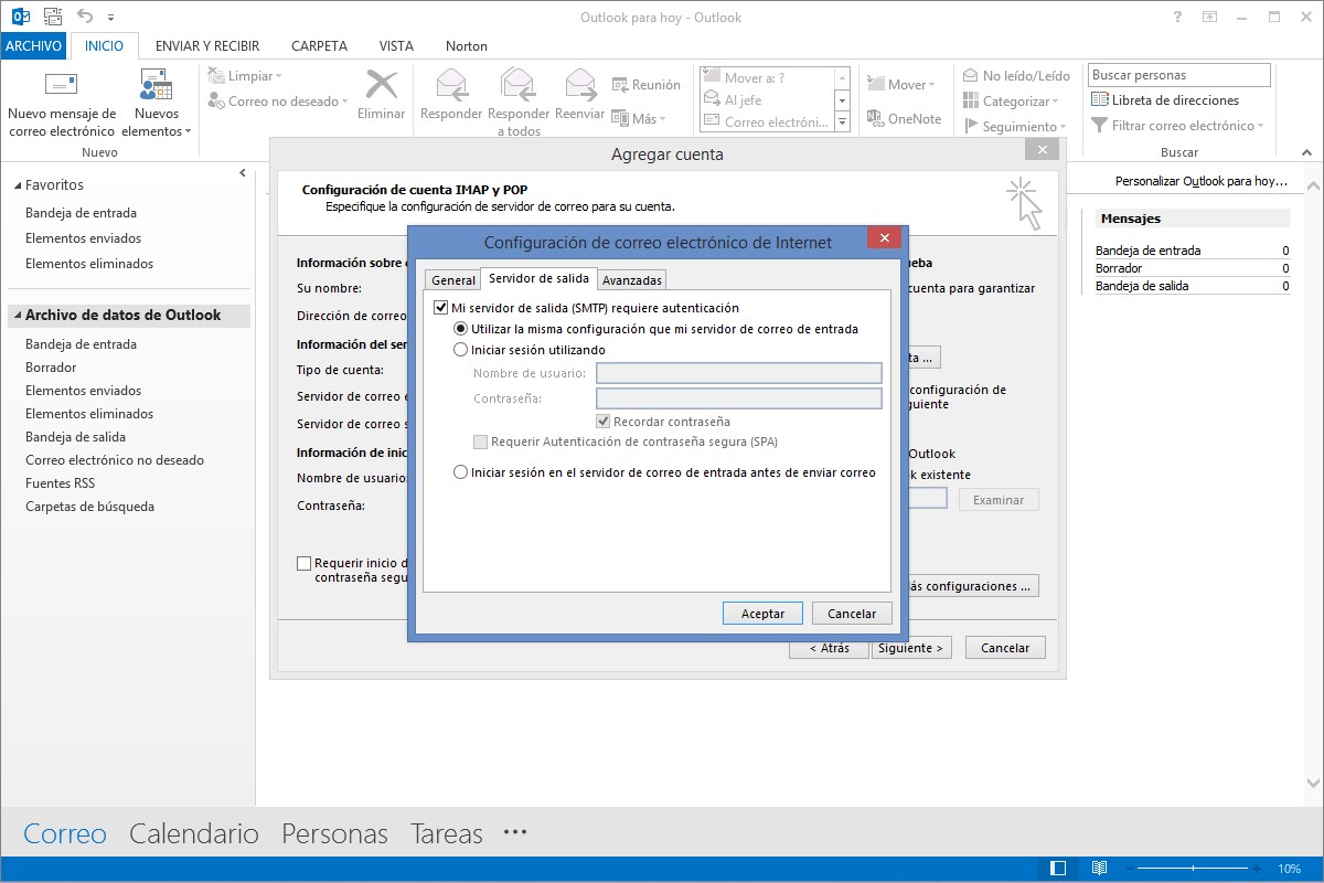 ConfiguraciÃ³n de Outlook 2013 Paso 4