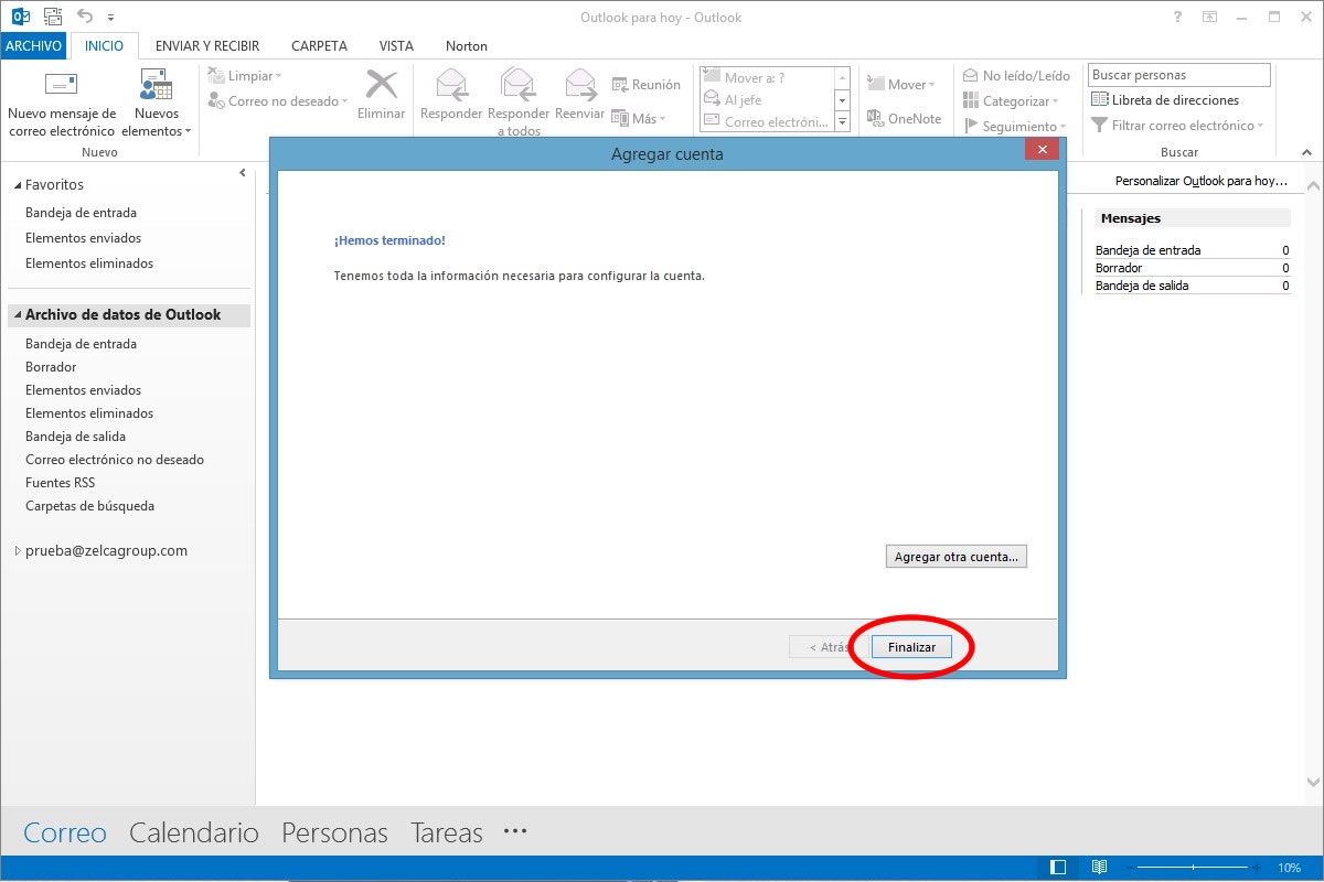 ConfiguraciÃ³n de Outlook 2013 Paso 10
